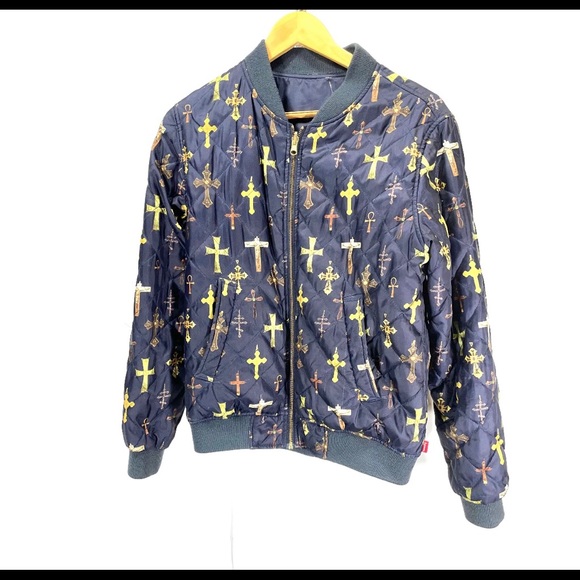 Supreme Other - supreme reversible cross puffer jacket size small